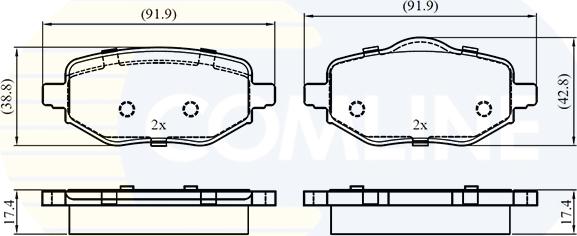 Comline CBP03529 - Brake Pad Set, disc brake www.autospares.lv