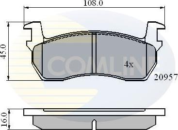 Comline CBP0366 - Тормозные колодки, дисковые, комплект www.autospares.lv