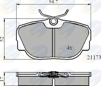 Comline CBP0361 - Bremžu uzliku kompl., Disku bremzes autospares.lv