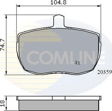 Comline CBP0319 - Bremžu uzliku kompl., Disku bremzes autospares.lv