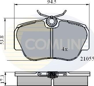 Comline CBP0328 - Bremžu uzliku kompl., Disku bremzes www.autospares.lv