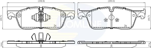 Comline CBP02446 - Bremžu uzliku kompl., Disku bremzes www.autospares.lv