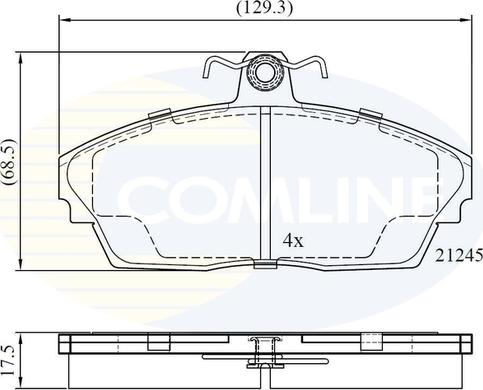 Comline CBP0256 - Bremžu uzliku kompl., Disku bremzes www.autospares.lv