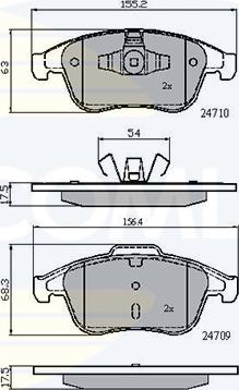 Comline CBP02001 - Bremžu uzliku kompl., Disku bremzes autospares.lv