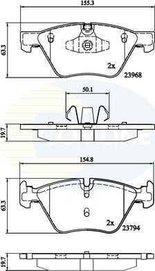 Comline CBP02011 - Bremžu uzliku kompl., Disku bremzes autospares.lv