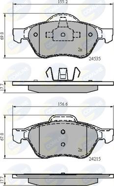 Comline CBP02017 - Тормозные колодки, дисковые, комплект www.autospares.lv