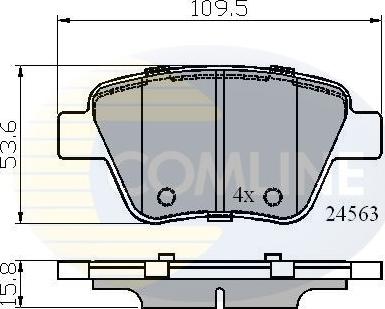 Comline CBP02022 - Тормозные колодки, дисковые, комплект www.autospares.lv