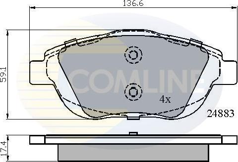 Comline CBP02027 - Тормозные колодки, дисковые, комплект www.autospares.lv