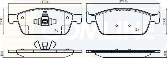 Comline CBP02196 - Тормозные колодки, дисковые, комплект www.autospares.lv