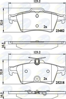 Comline CBP02198 - Bremžu uzliku kompl., Disku bremzes www.autospares.lv