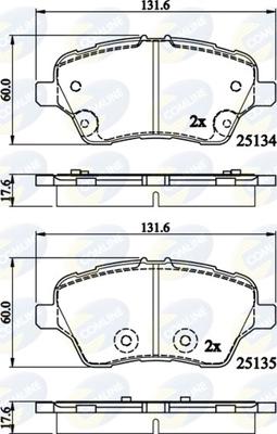 Comline CBP02197 - Bremžu uzliku kompl., Disku bremzes autospares.lv