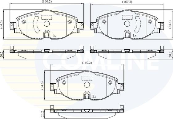 Comline CBP02158 - Bremžu uzliku kompl., Disku bremzes autospares.lv