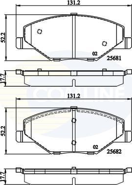 Comline CBP02126 - Тормозные колодки, дисковые, комплект www.autospares.lv