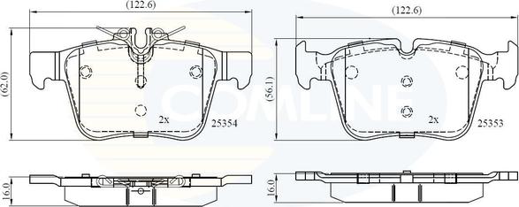 Comline CBP02345 - Bremžu uzliku kompl., Disku bremzes autospares.lv