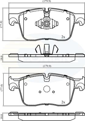 Comline CBP02385 - Bremžu uzliku kompl., Disku bremzes www.autospares.lv