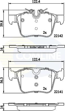 Comline CBP02255 - Bremžu uzliku kompl., Disku bremzes www.autospares.lv