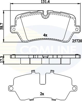 Comline CBP02256 - Bremžu uzliku kompl., Disku bremzes www.autospares.lv