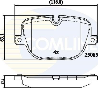 Comline CBP02212 - Bremžu uzliku kompl., Disku bremzes www.autospares.lv