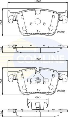 Comline CBP02236 - Bremžu uzliku kompl., Disku bremzes autospares.lv