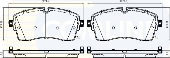 Comline CBP02761 - Bremžu uzliku kompl., Disku bremzes www.autospares.lv