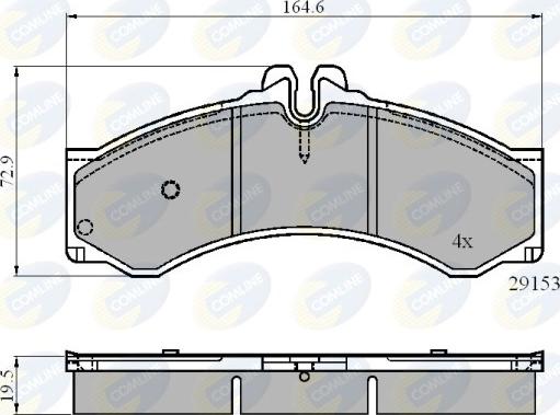 Comline CBP0271 - Тормозные колодки, дисковые, комплект www.autospares.lv