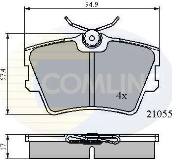 Comline CBP0272 - Bremžu uzliku kompl., Disku bremzes autospares.lv