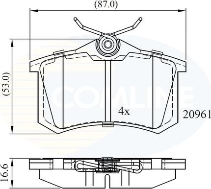 Comline CBP0797 - Brake Pad Set, disc brake www.autospares.lv