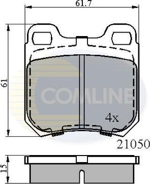 Comline CBP0741 - Тормозные колодки, дисковые, комплект www.autospares.lv