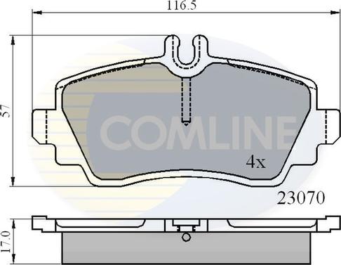 Comline CBP0748 - Тормозные колодки, дисковые, комплект www.autospares.lv