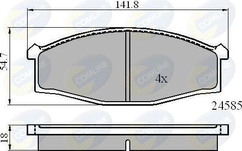 Comline CBP0758 - Bremžu uzliku kompl., Disku bremzes www.autospares.lv