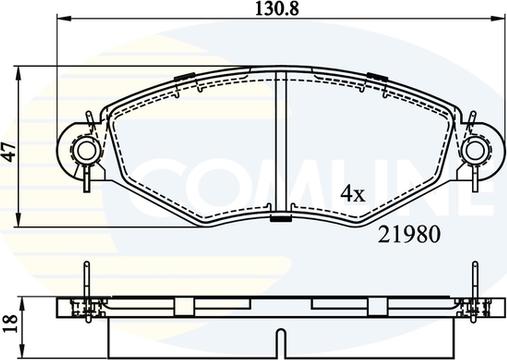 Comline CBP0704 - Bremžu uzliku kompl., Disku bremzes www.autospares.lv