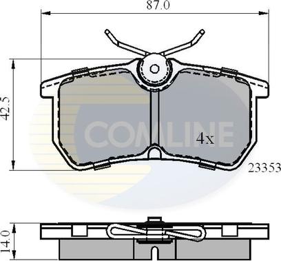 Comline CBP0705 - Bremžu uzliku kompl., Disku bremzes www.autospares.lv