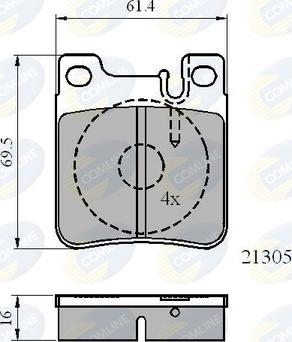 Comline CBP0702 - Bremžu uzliku kompl., Disku bremzes www.autospares.lv