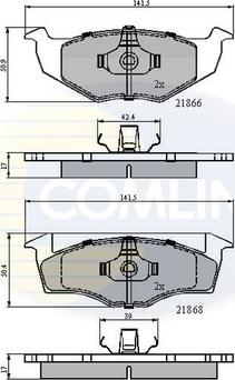 Comline CBP0707 - Bremžu uzliku kompl., Disku bremzes www.autospares.lv