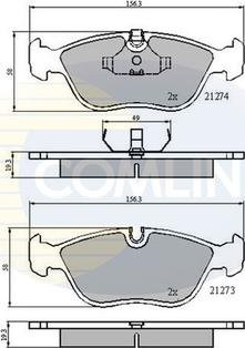 Comline CBP0719 - Brake Pad Set, disc brake www.autospares.lv