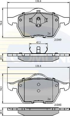 Comline CBP0715 - Brake Pad Set, disc brake www.autospares.lv