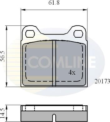 Comline CBP0731 - Bremžu uzliku kompl., Disku bremzes www.autospares.lv