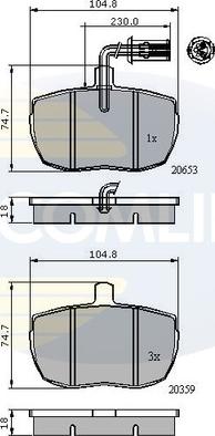 Comline CBP1413 - Bremžu uzliku kompl., Disku bremzes autospares.lv