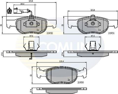 Comline CBP1479 - Brake Pad Set, disc brake www.autospares.lv