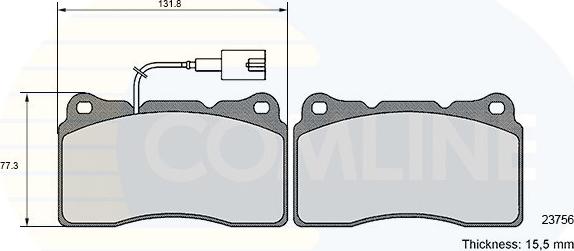 Comline CBP16050 - Bremžu uzliku kompl., Disku bremzes autospares.lv