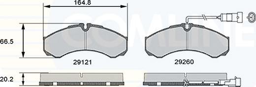 Comline CBP16031 - Brake Pad Set, disc brake www.autospares.lv