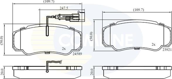 Comline CBP16032 - Тормозные колодки, дисковые, комплект www.autospares.lv