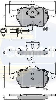 Comline CBP11542 - Тормозные колодки, дисковые, комплект www.autospares.lv