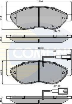 Comline CBP11589 - Bremžu uzliku kompl., Disku bremzes autospares.lv