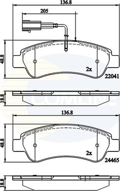 Comline CBP11604 - Bremžu uzliku kompl., Disku bremzes autospares.lv