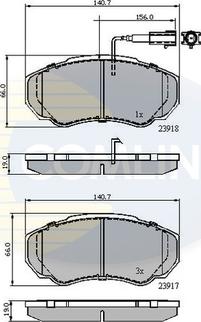 Comline CBP11040 - Тормозные колодки, дисковые, комплект www.autospares.lv