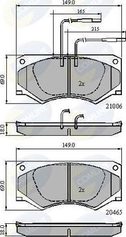 Comline CBP11051 - Bremžu uzliku kompl., Disku bremzes autospares.lv