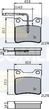 Comline CBP11060 - Bremžu uzliku kompl., Disku bremzes autospares.lv