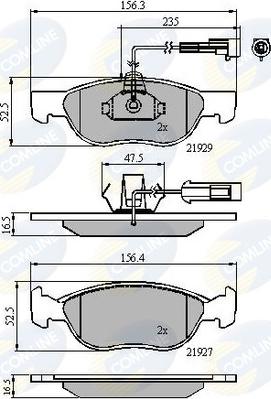 Comline CBP11016 - Bremžu uzliku kompl., Disku bremzes autospares.lv