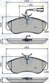 Comline CBP11032 - Bremžu uzliku kompl., Disku bremzes www.autospares.lv